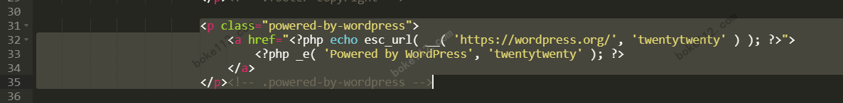 如何修改或删除WordPress默认主题的“自豪地采用WordPress”？-第1张-boke112百科(boke112.com)